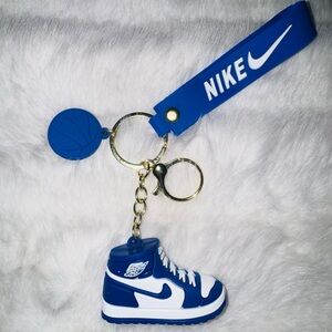 Blue and White Keychain or Bag charm- new